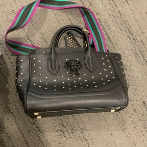Black studded purse